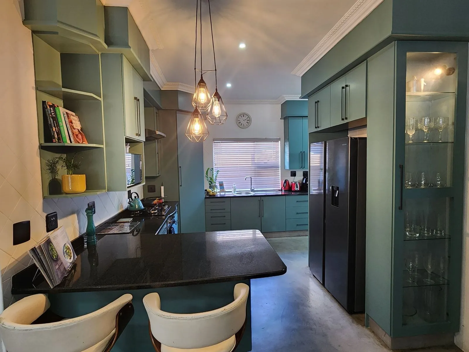 A softer shade of home: the finished kitchen.