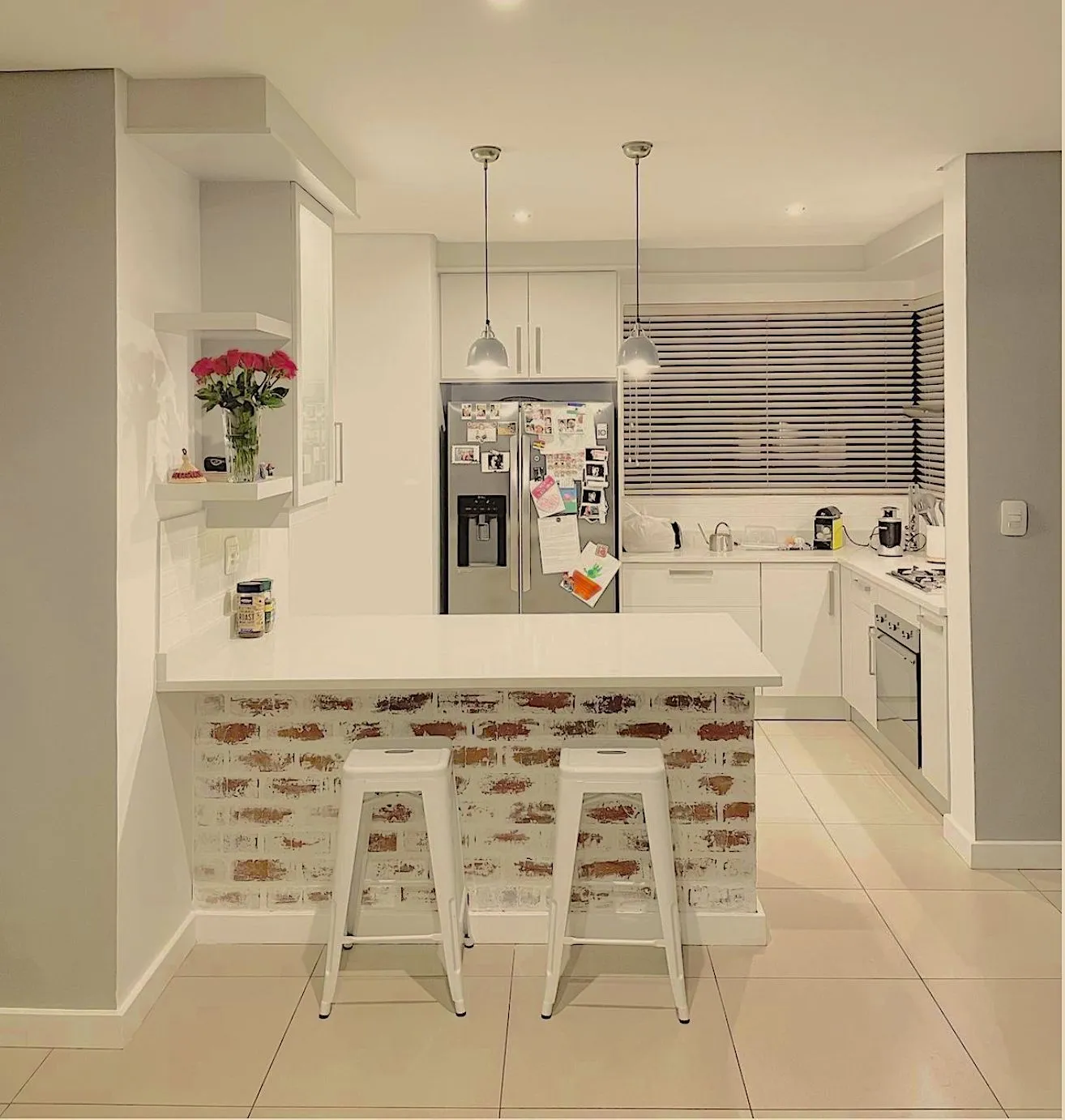 A brighter gathering place: the finished kitchen.