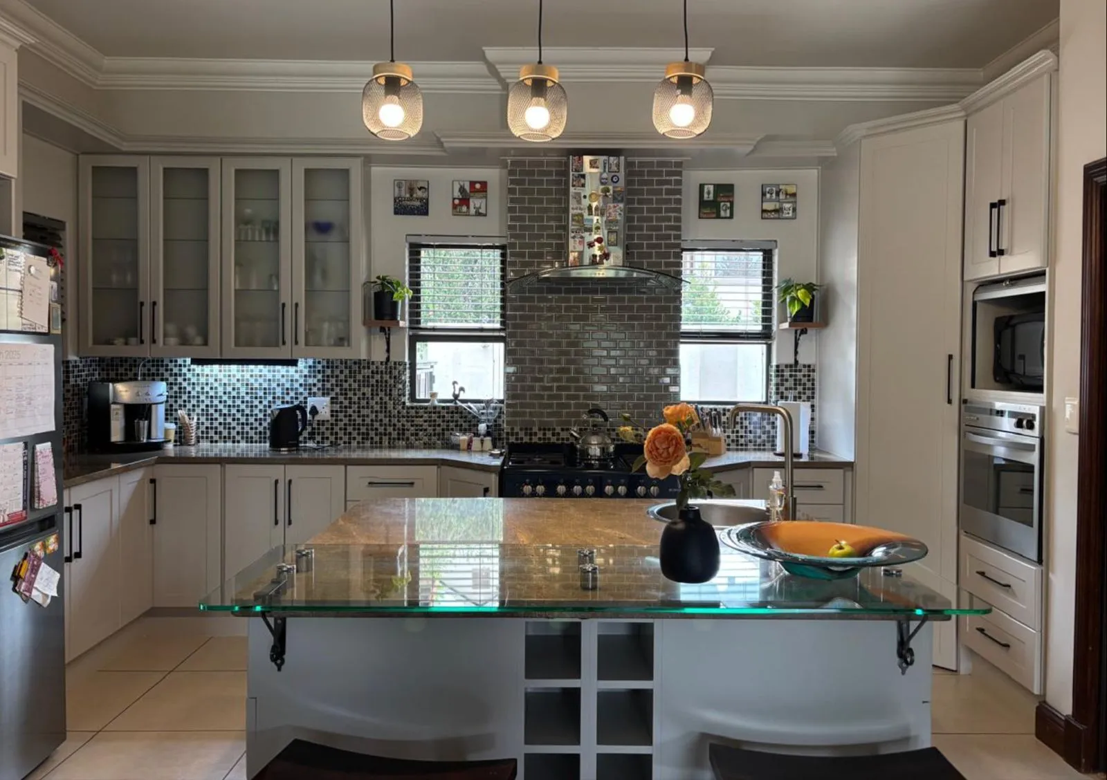 Let the light in: the finished kitchen.