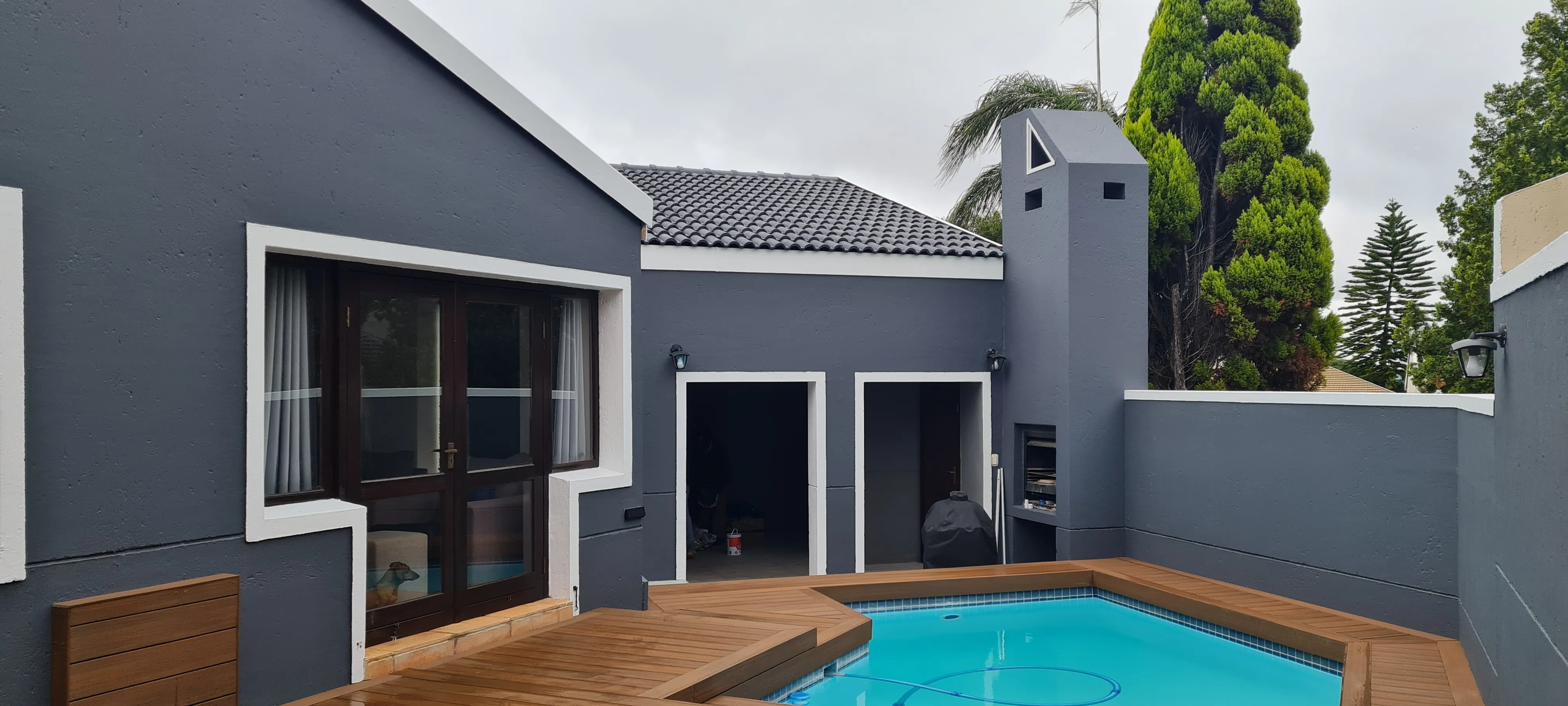 A new outlook: after · pool courtyard.