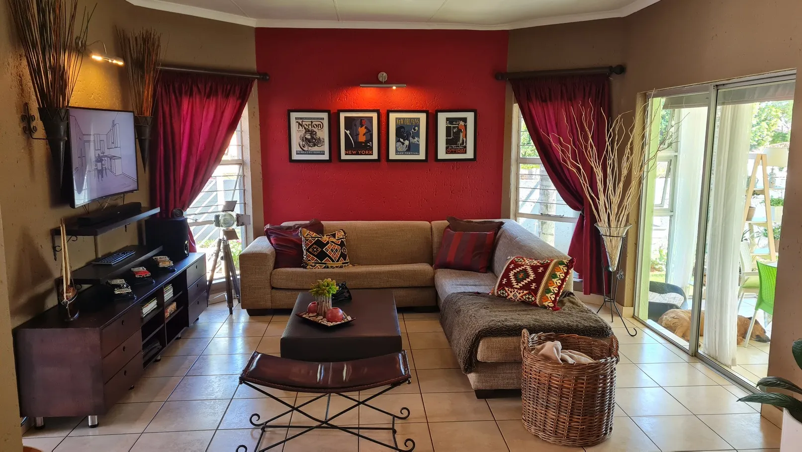 A room with personality: after painting and decorating.